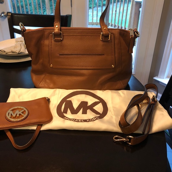 Michael kors handbag - brown pebbled leather - Picture 2 of 4